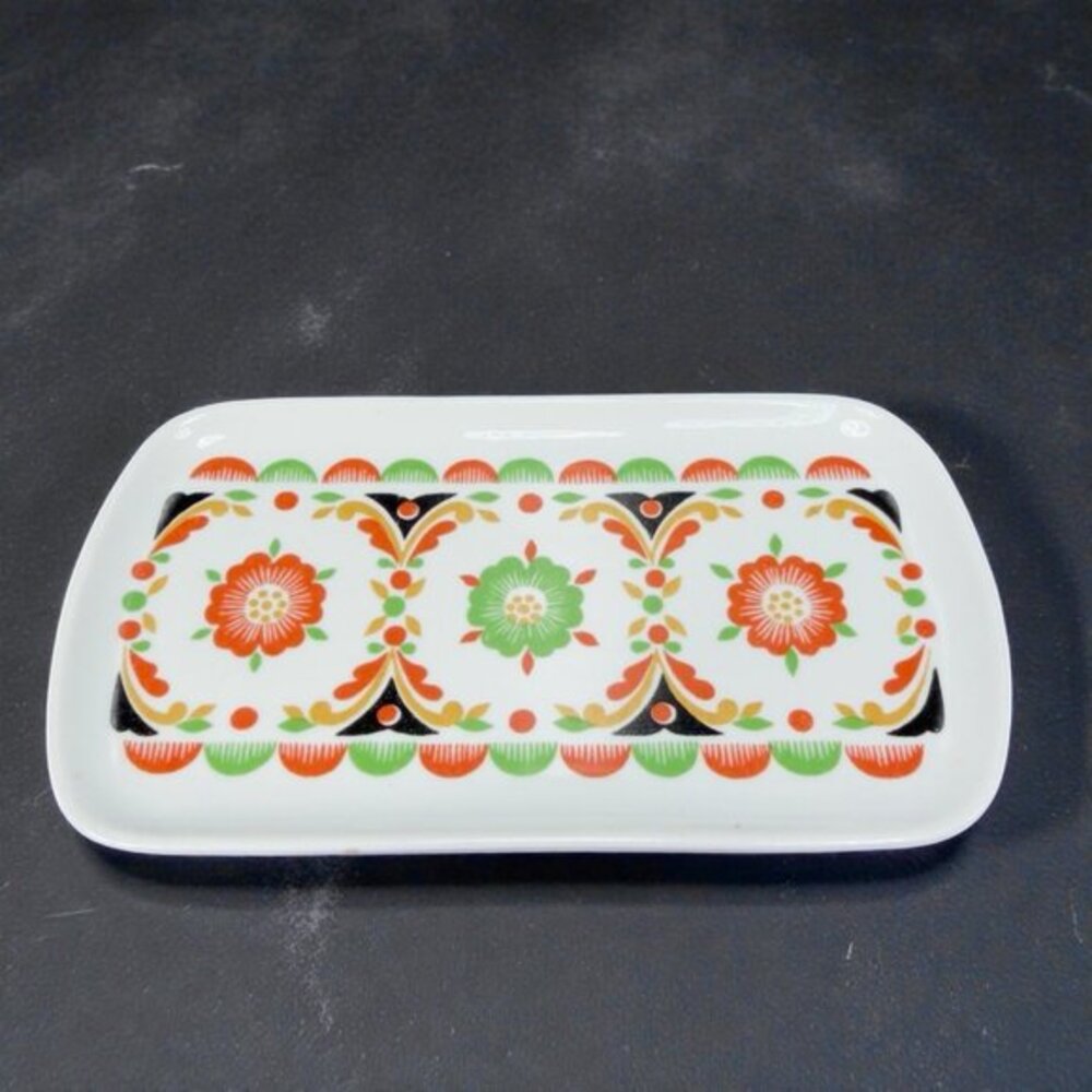 Gardner Verbilki Dmitrov Russian Porcelain Oval Trinket Tray Dish Ceramic Signed